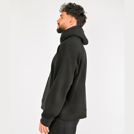 M25TS619-Solid color oversized sweatshirt with hoodie