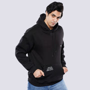 M24TS667-Oversized Men's Sweatshirt with Hood and Print