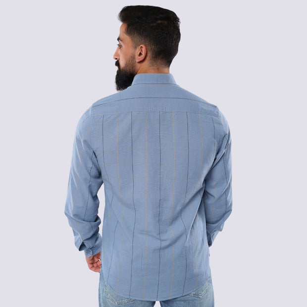 M23SH403-Checks Casual Cotton Shirt