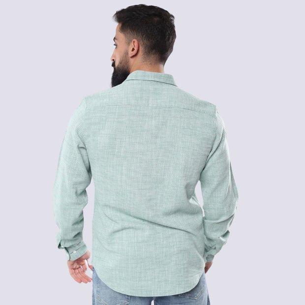 M23SH708-LINEN SHIRT , Long sleeves