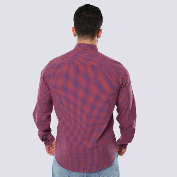 M23SH400-Checks Casual Cotton Shirt