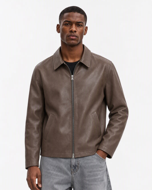 M27GA003 - Boxyfit Leather Jacket