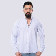 M23SH356-Striped Casual Cotton Shirt ,  Jacquard long sleeve