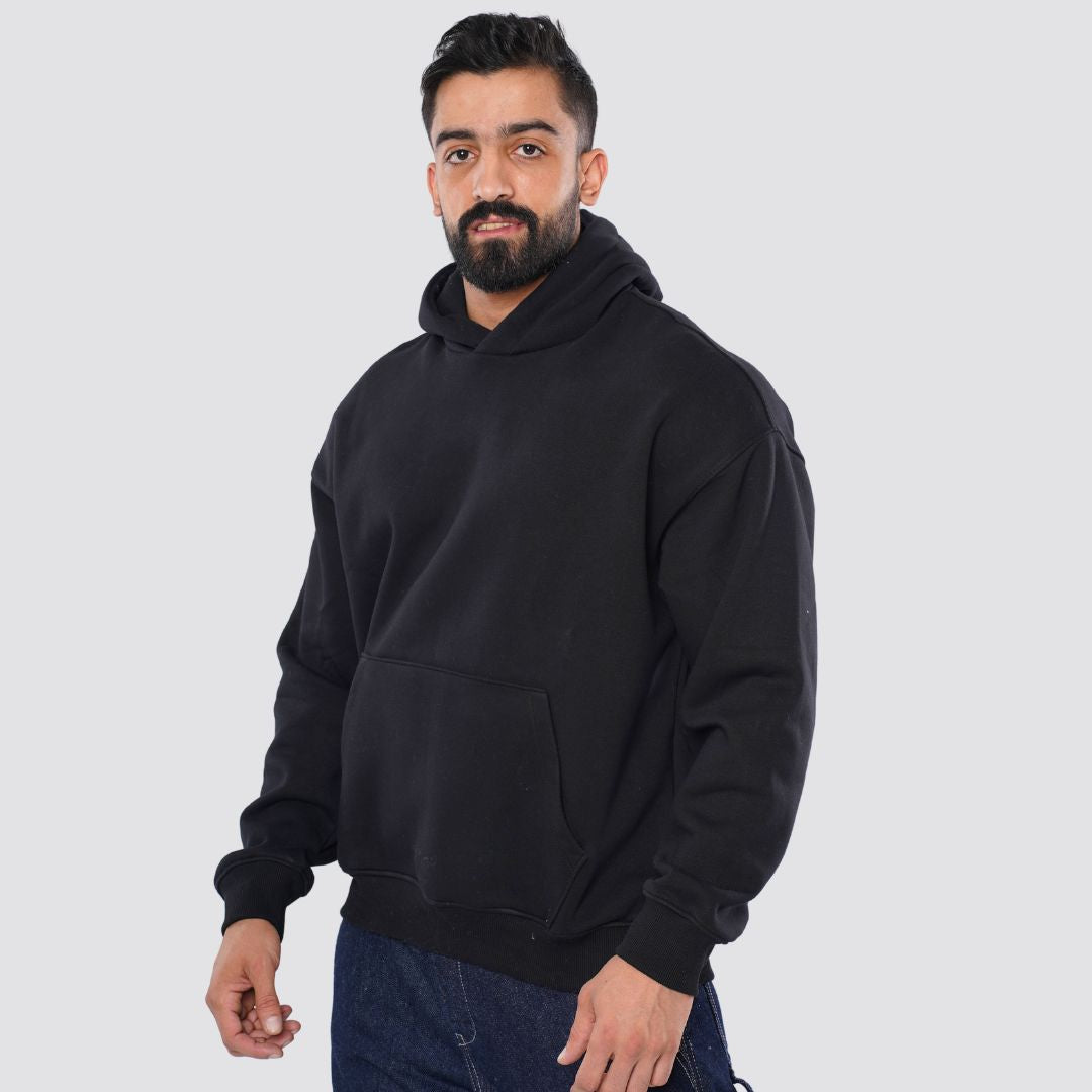 M25TS600-Solid color oversized sweatshirt with hoodie