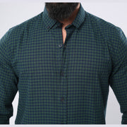 M23SH401-Checks Casual Cotton Shirt