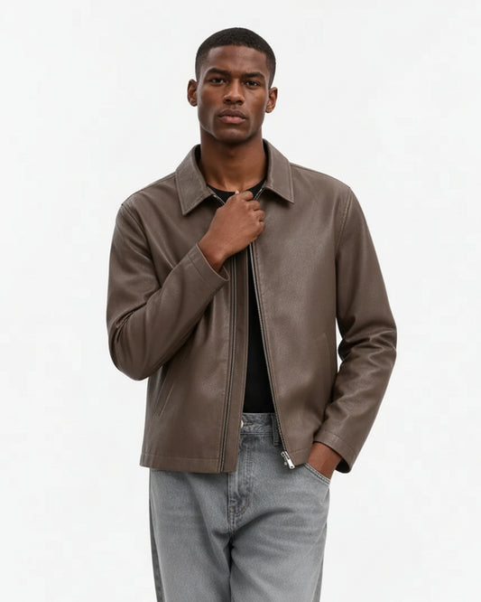 M27GA003 - Boxyfit Leather Jacket