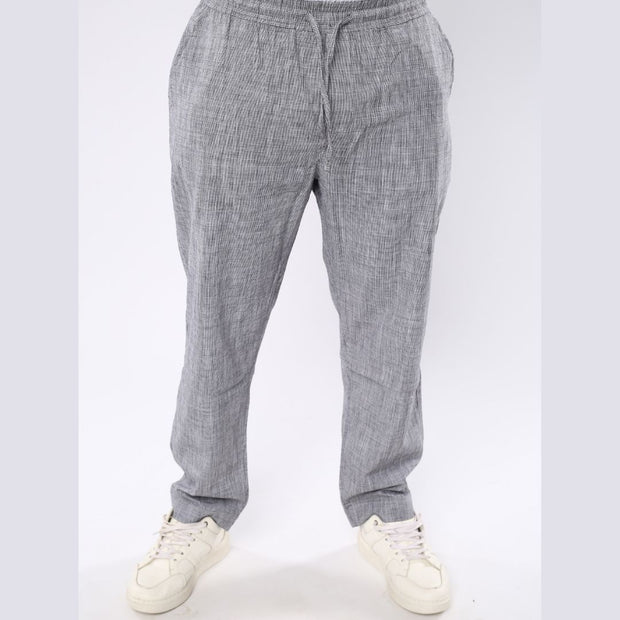 M23TR748-Men Drawstring Waist Slant Pocket Pants