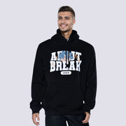 M24TS665-Oversized Men's Sweatshirt with Hood and Print