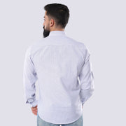 M23SH356-Striped Casual Cotton Shirt ,  Jacquard long sleeve