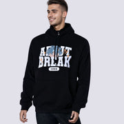 M24TS665-Oversized Men's Sweatshirt with Hood and Print