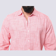 M23SH701-Jacquard Cotton material shirt with a patterned design, long sleeve