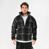 M25GA013-men's jacket made of fur material with a zipper