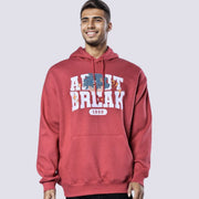 M24TS665-Oversized Men's Sweatshirt with Hood and Print