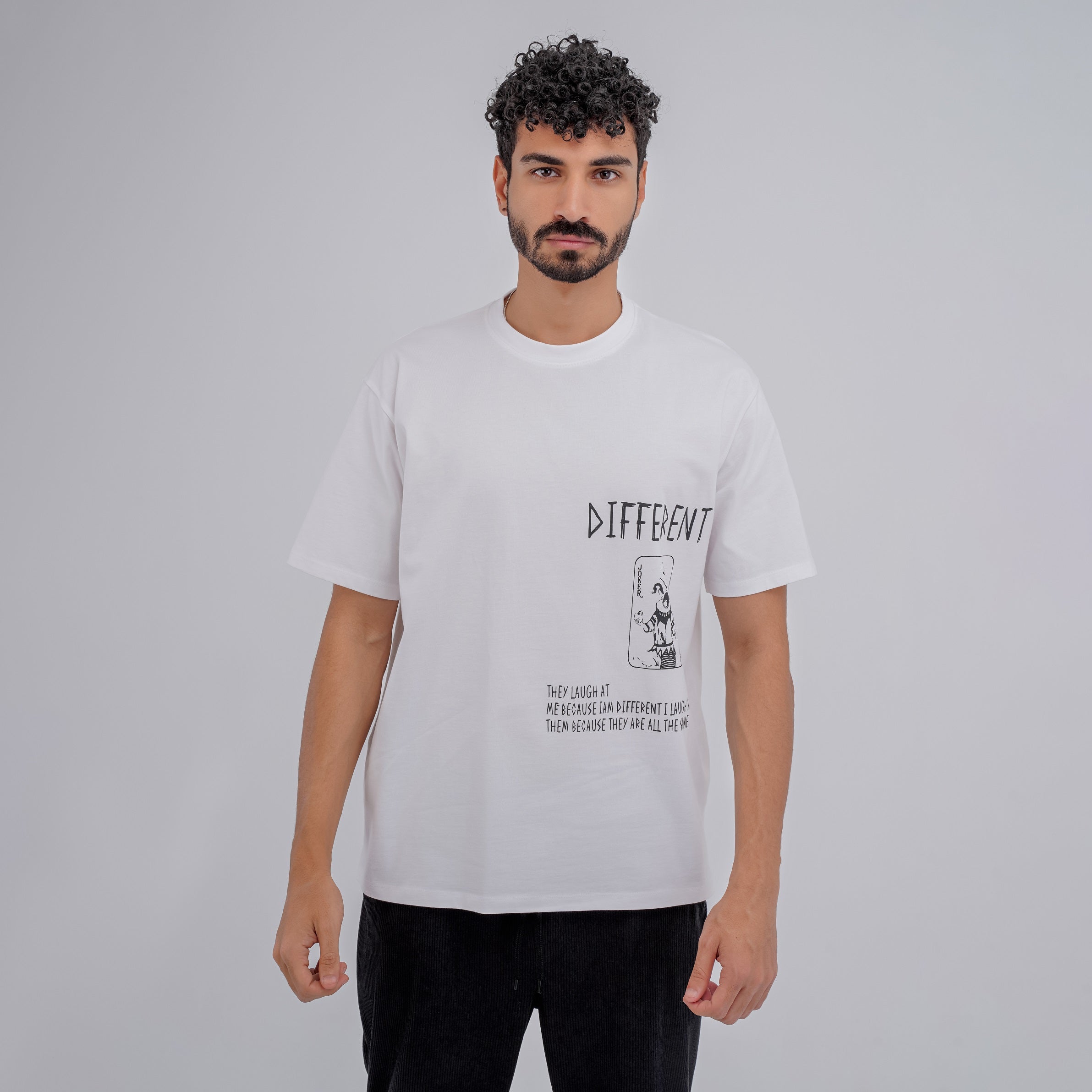 M24TH836 - Oversized Round neck, Printed T-shirt