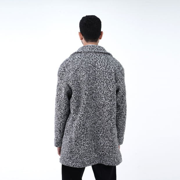 M24GT004-Black & Gray Fur Coat