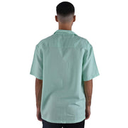 M23SN182-Casual short sleeve cotton Shirt, Camp collar and Relaxed fit