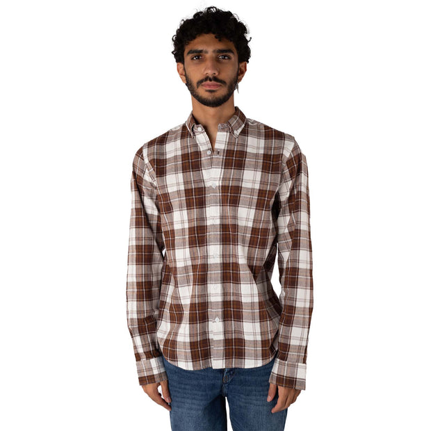 M23SH404-Checks Casual Cotton Shirt