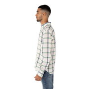 M23SH402-Long sleeves linen Check Casual Shirt