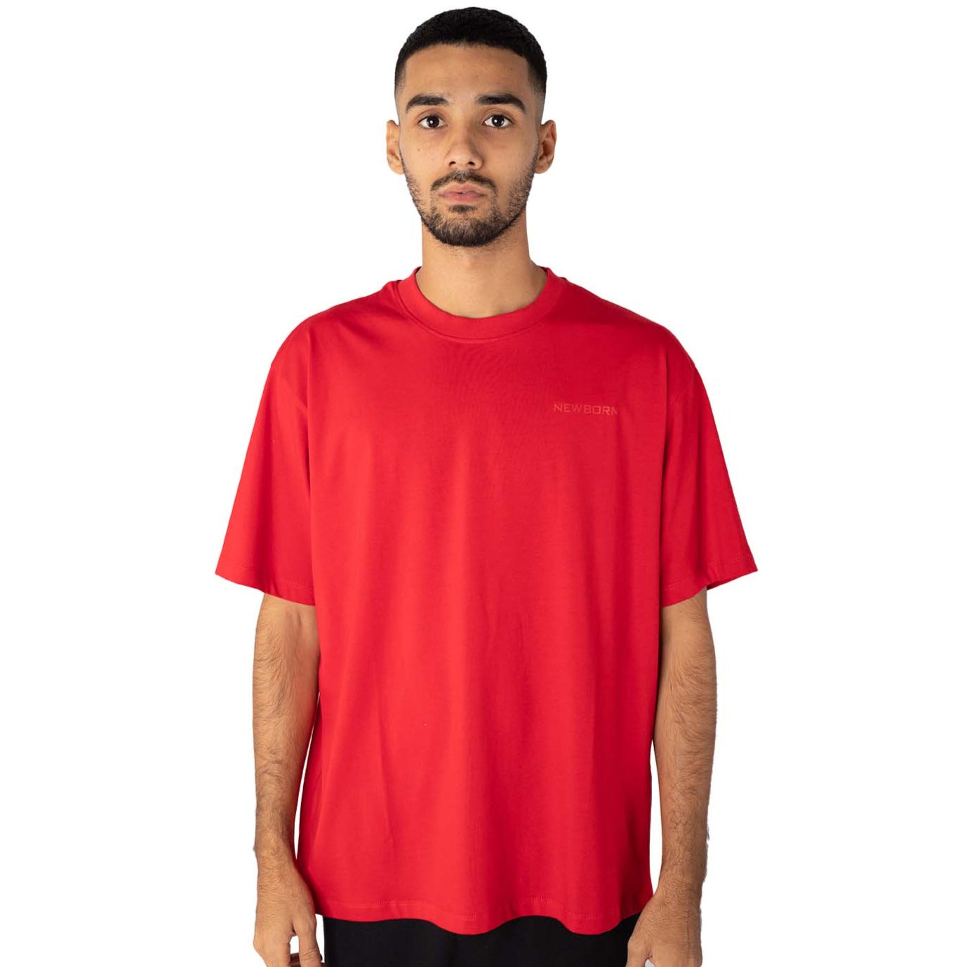 M23TH814-Oversized basic cotton T-shirt