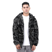 M24GA025-a men's jacket made of fur material with a zipper