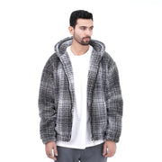 M24GA028-a men's jacket made of fur material with a zipper