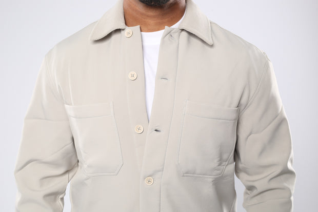 M24OSH050-Regular Fit Long Sleeve Shirt Jacket