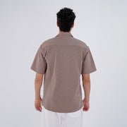 M24SN147 -Casual short sleeve cotton Shirt, Camp collar and Relaxed fit