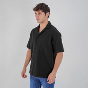 M24SN147 -Casual short sleeve cotton Shirt, Camp collar and Relaxed fit