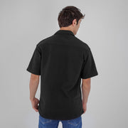 M24SN147 -Casual short sleeve cotton Shirt, Camp collar and Relaxed fit