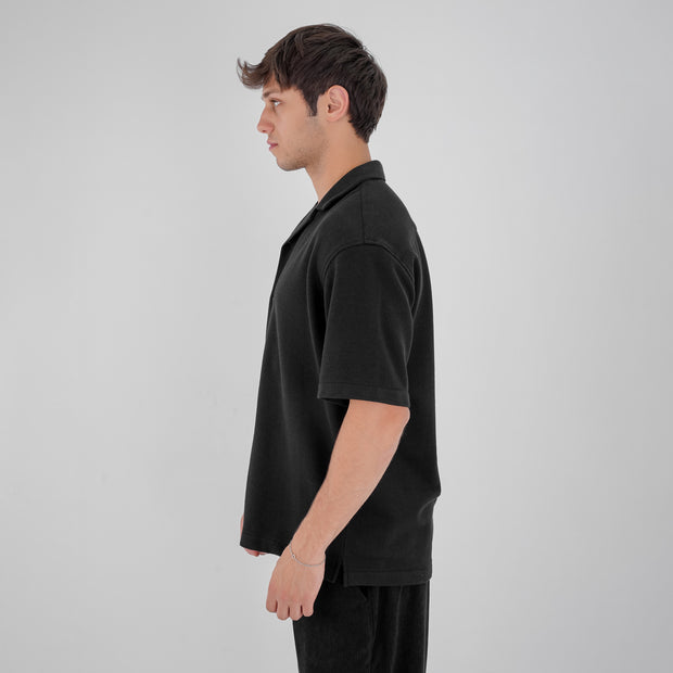 M24SN149 -Casual short sleeve cotton Shirt, Camp collar and Relaxed fit