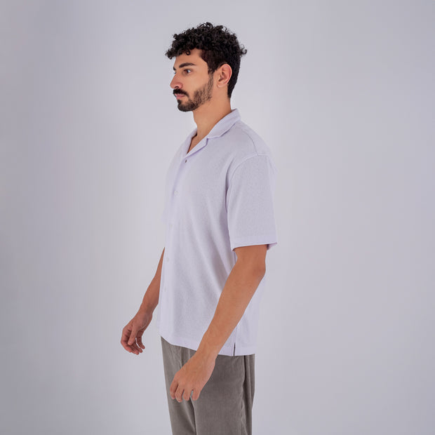 M24SN150 -Casual short sleeve cotton Shirt, Camp collar and Relaxed fit