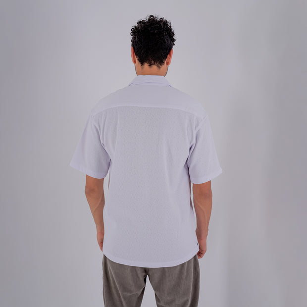 M24SN150 -Casual short sleeve cotton Shirt, Camp collar and Relaxed fit