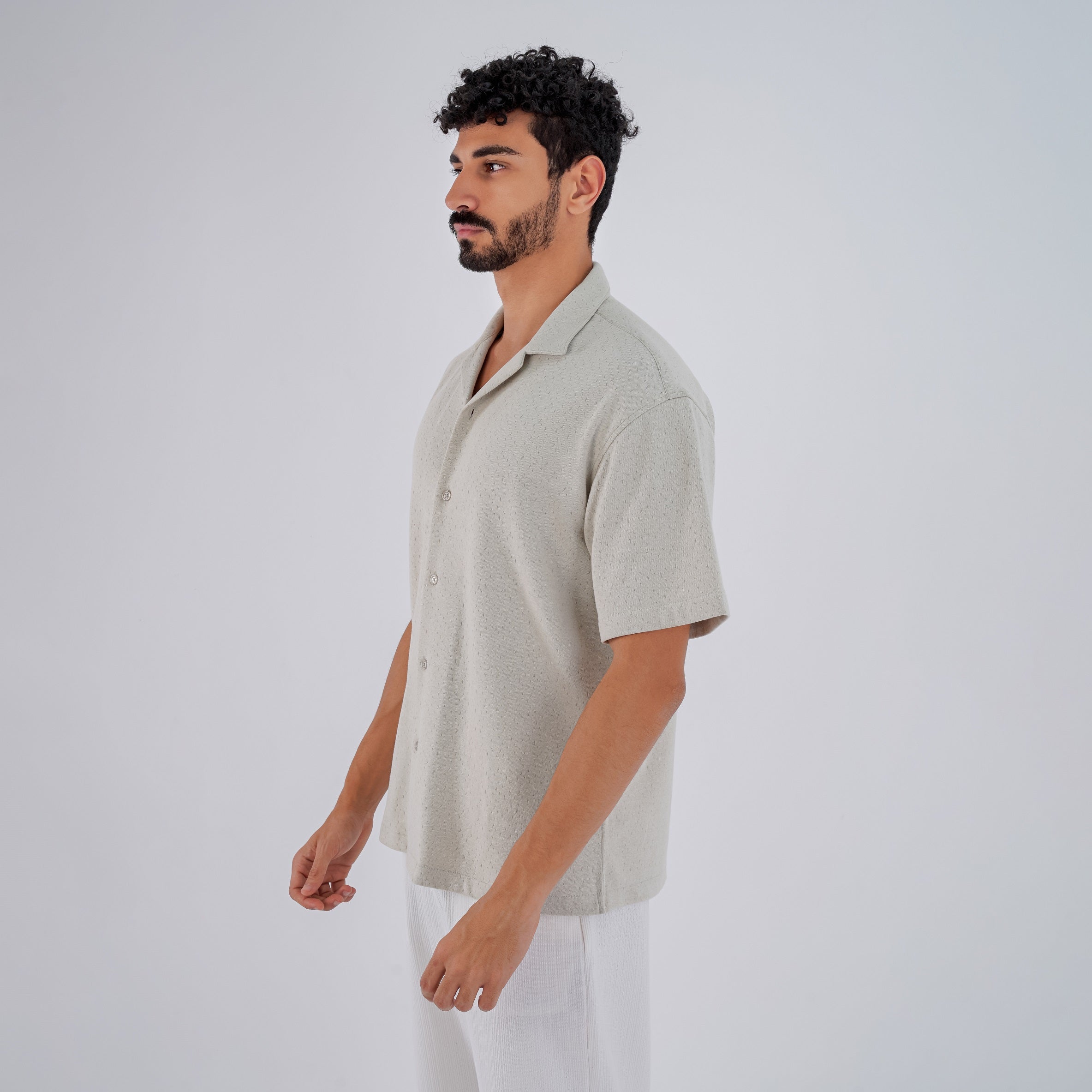 M24SN150 -Casual short sleeve cotton Shirt, Camp collar and Relaxed fit