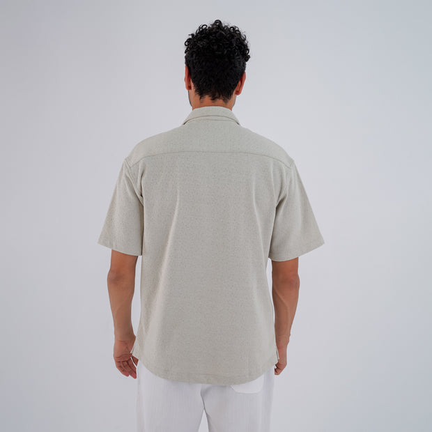 M24SN150 -Casual short sleeve cotton Shirt, Camp collar and Relaxed fit