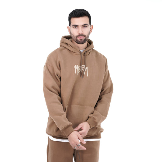M24TS653-سويت شيرت رجالي كبير الحجم بغطاء رأس وطبعة 