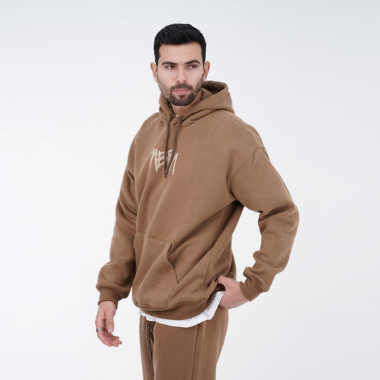 M24TS653-سويت شيرت رجالي كبير الحجم بغطاء رأس وطبعة 