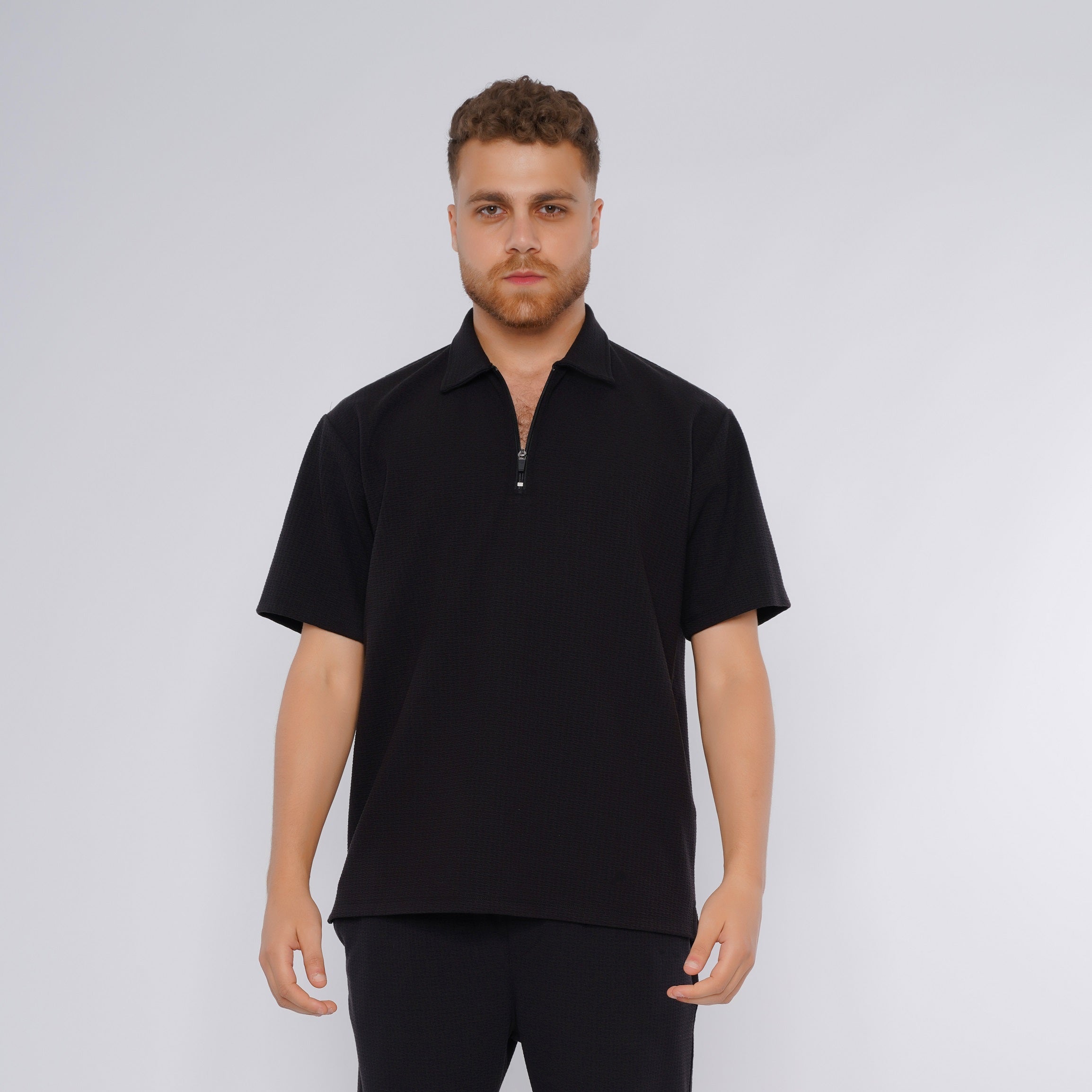 M24TH802-Men's Summer Cotton Polo Short Sleeve T Shirt