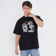 M24TH815 - Oversized Round neck, Printed T-shirt