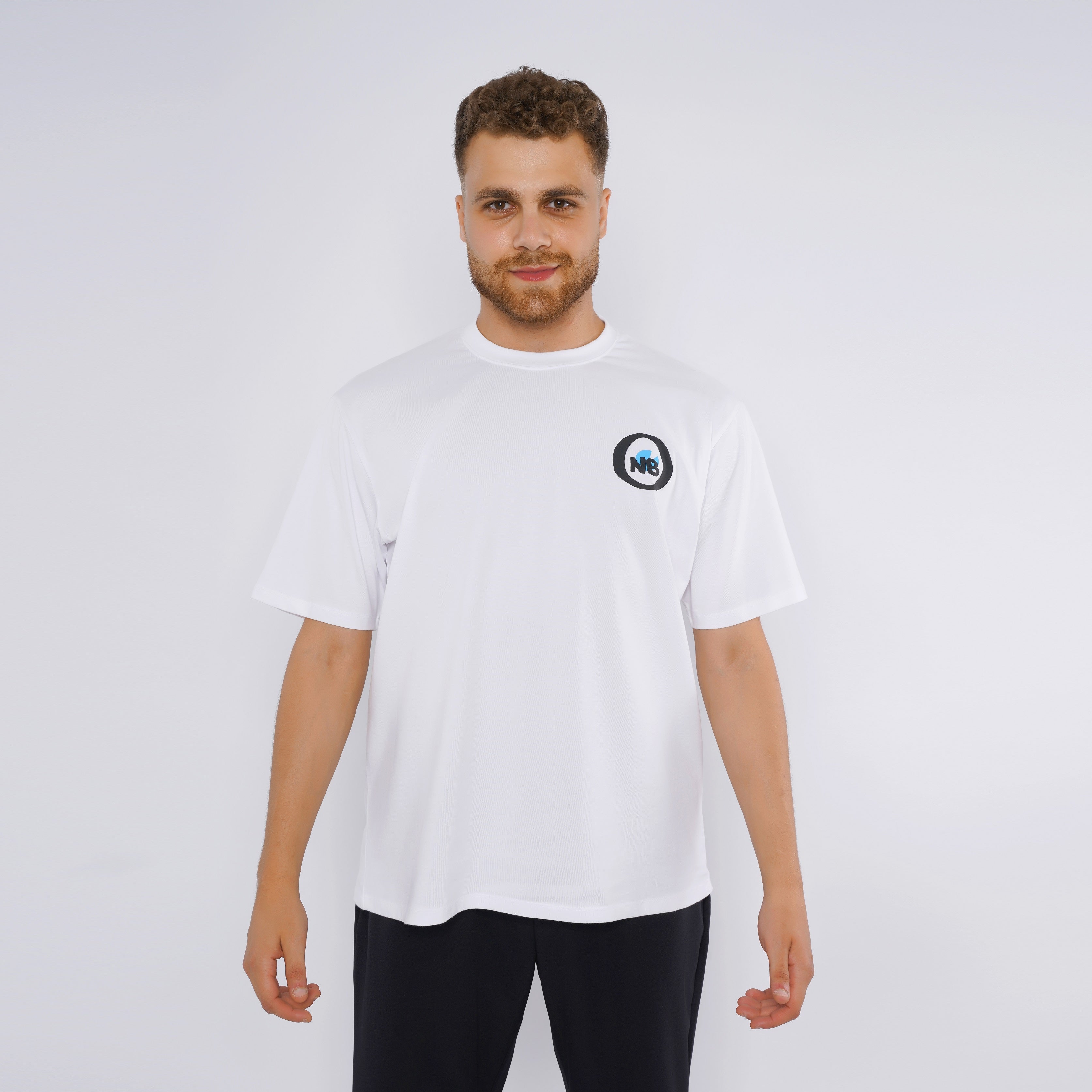 M24TH817 - Oversized Round neck, Printed T-shirt
