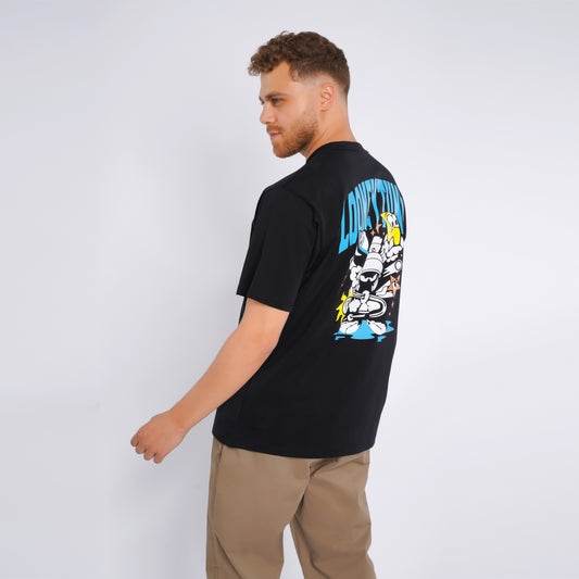 M24TH818 - تيشيرت بيزك اوفرسايز مطبوع