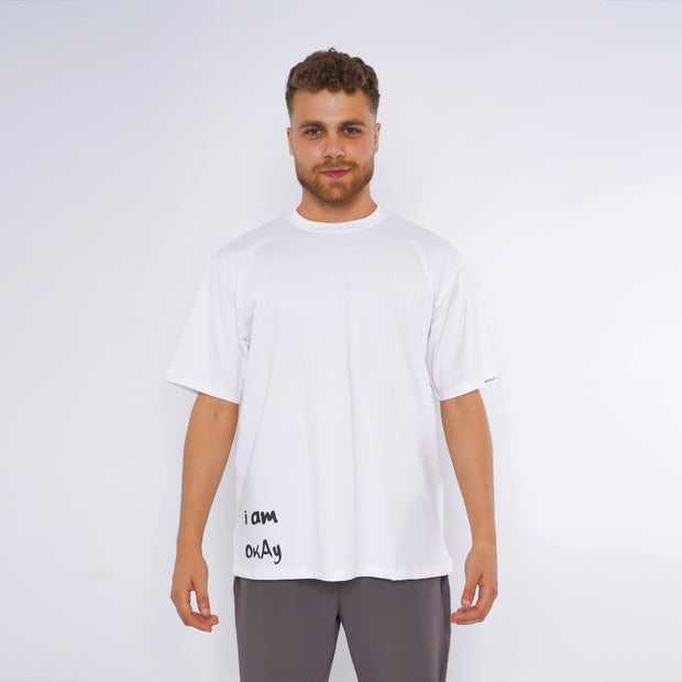 M24TH822 - Oversized Round neck, Printed T-shirt