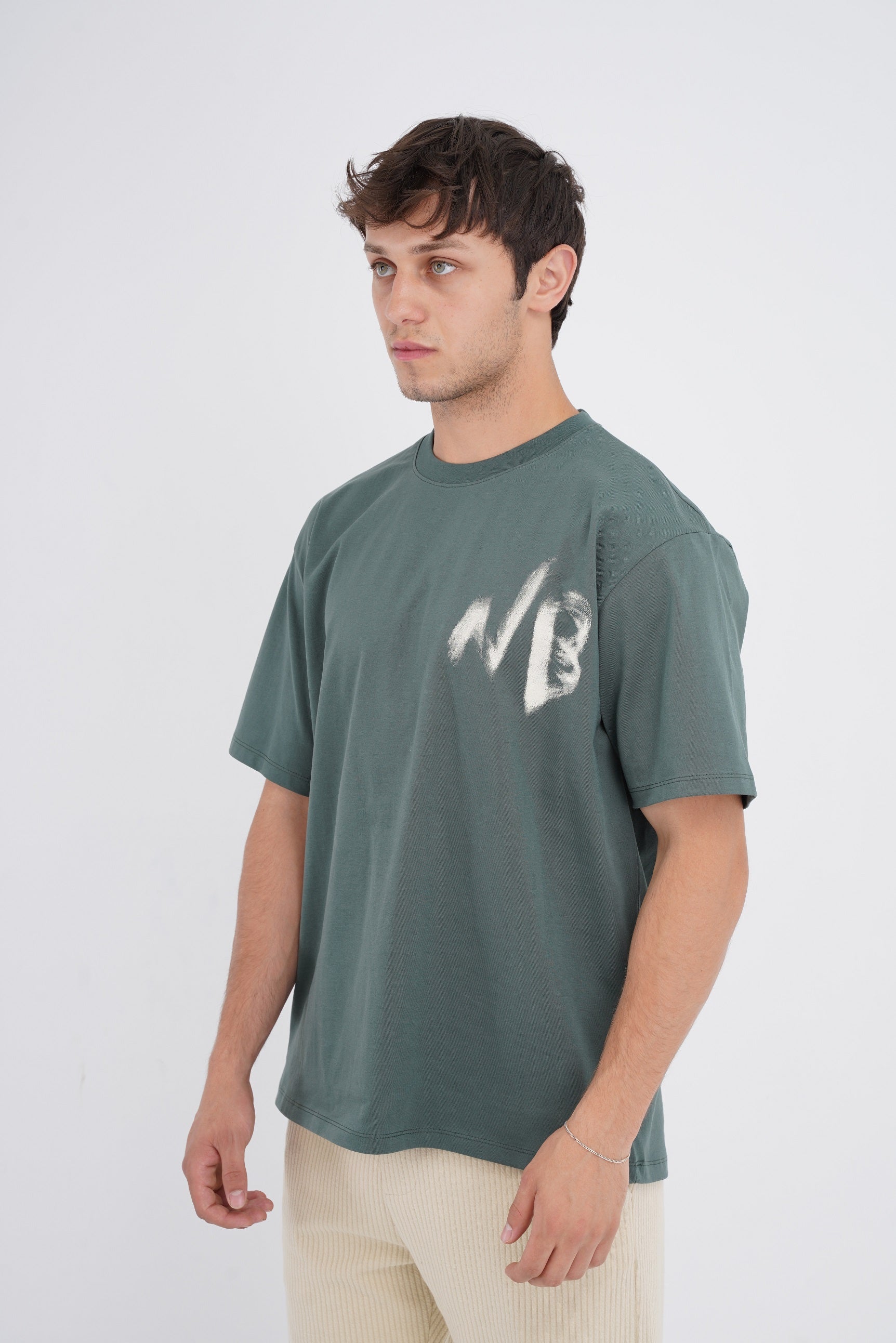 M24TH824 - Oversized Round neck, Printed T-shirt