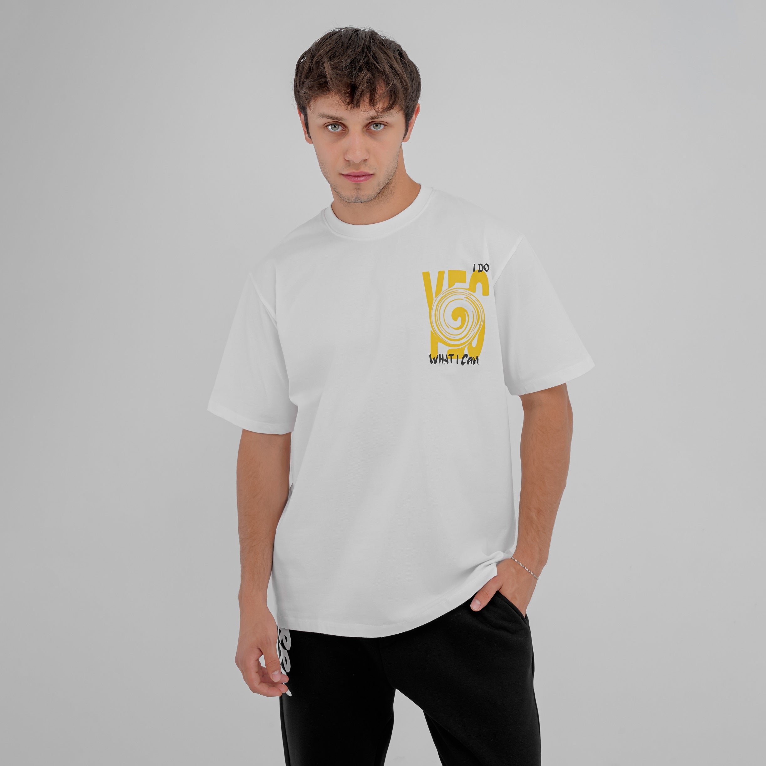 M24TH825 - Oversized Round neck, Printed T-shirt