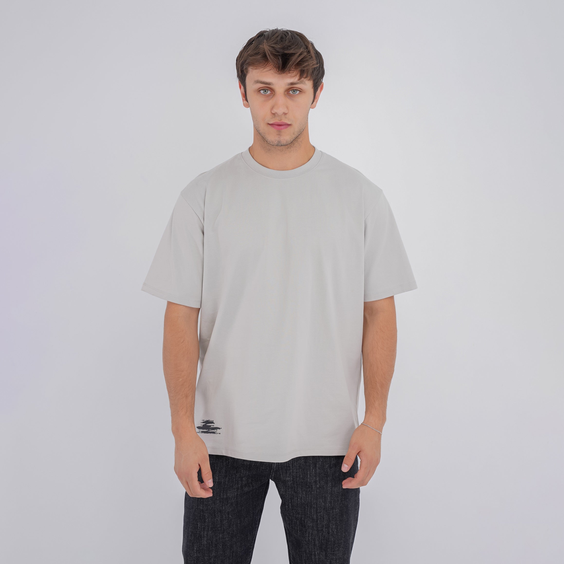 M24TH830 - Oversized Round neck, Printed T-shirt