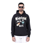 M24TS638-Oversized Men's Sweatshirt with Hood and Print