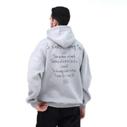 M24TS640-Oversized Men's Sweatshirt with Hood and Print