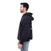 M24TS643-Oversized Men's Sweatshirt with Hood and Print