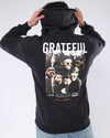 M24TS646-Oversized Men's Sweatshirt with Hood and Print