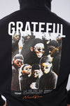 M24TS646-Oversized Men's Sweatshirt with Hood and Print