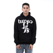 M24TS647-Oversized Men's Sweatshirt with Hood and Print